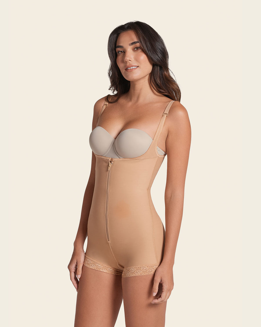 Boyshort Bottom Body Shaper with Extra-Firm Compression Natural Tan |Leonisa