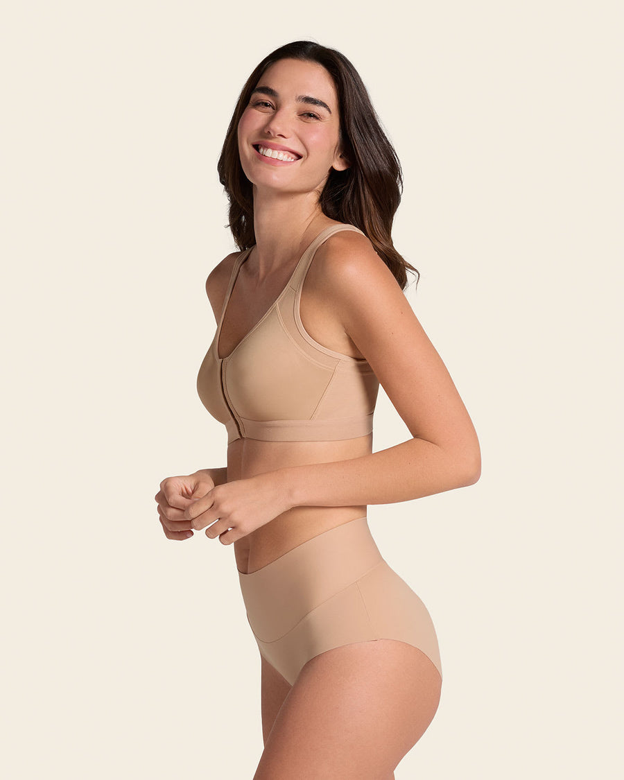 3-Pack High-Tech High-Waisted Classic Sculpting Panties Golden Beige |Leonisa