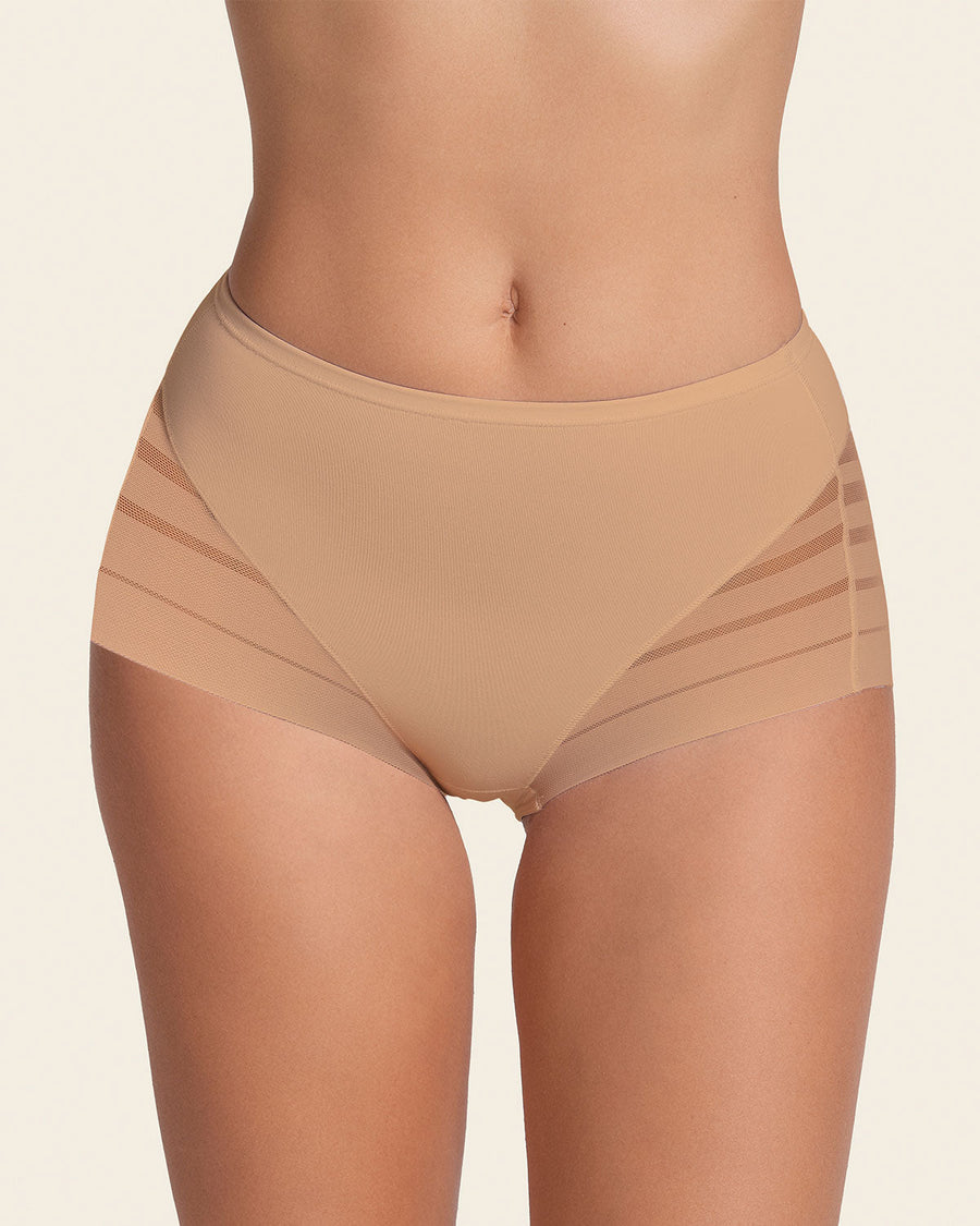 3-Pack Lace Classic Shaper Panties Golden Beige |Leonisa