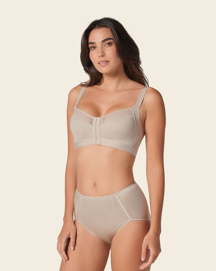Lightly Lined Wireless Posture Corrector Bra Nude |Leonisa