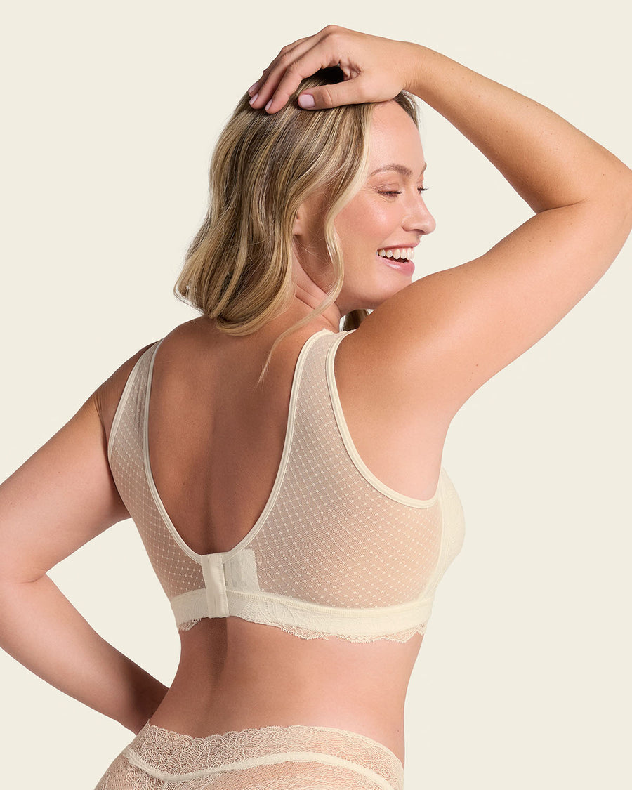 Multiwear Lace Pocketed Bralette Ivory |Leonisa