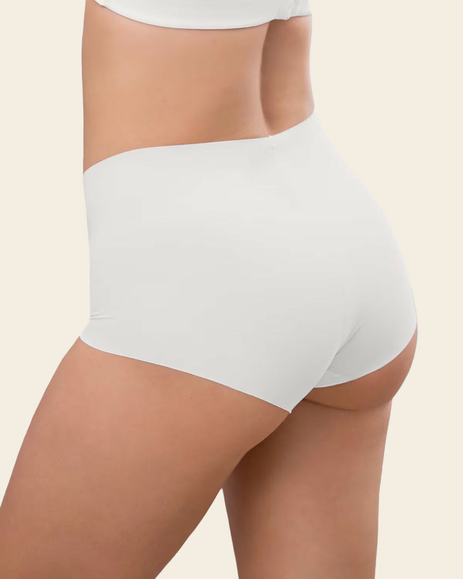 3-Pack Mostly Covered Invisible Microfiber Boyshort Panties Black |Leonisa