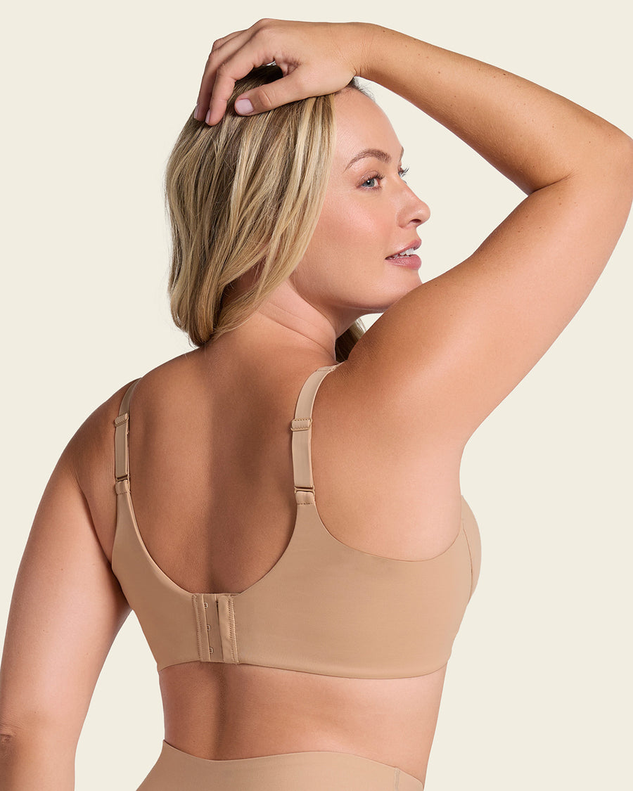Everyday Bra + Stripe Undetectable Shaper Panty in Golden Beige |Leonisa