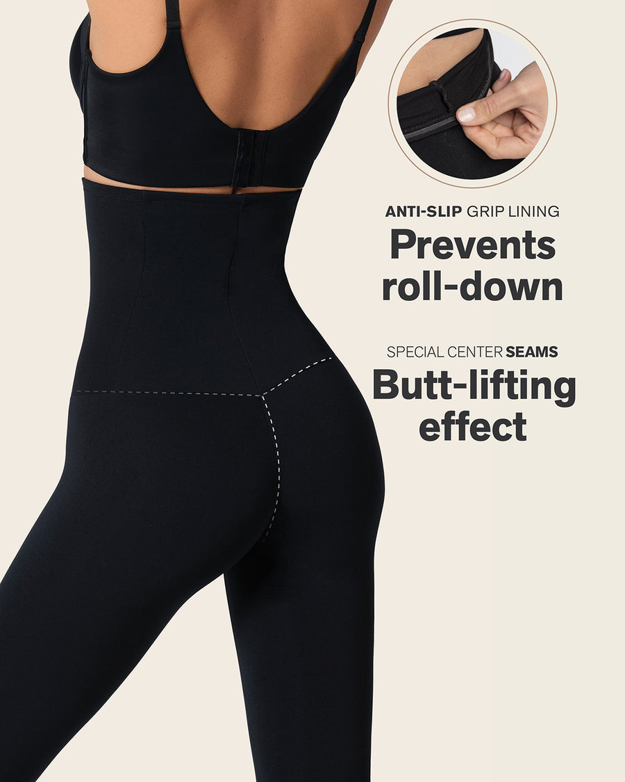 Extra High Waisted Firm Compression Legging Black |Leonisa