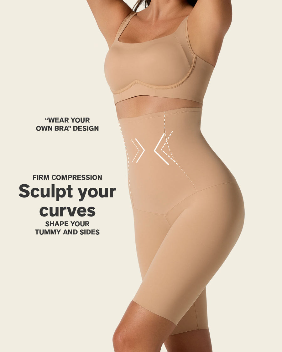 Extra High Waisted Firm Shaper Short Golden Beige |Leonisa