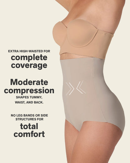 Extra High-Waisted Moderate Shaper Panty Nude |Leonisa