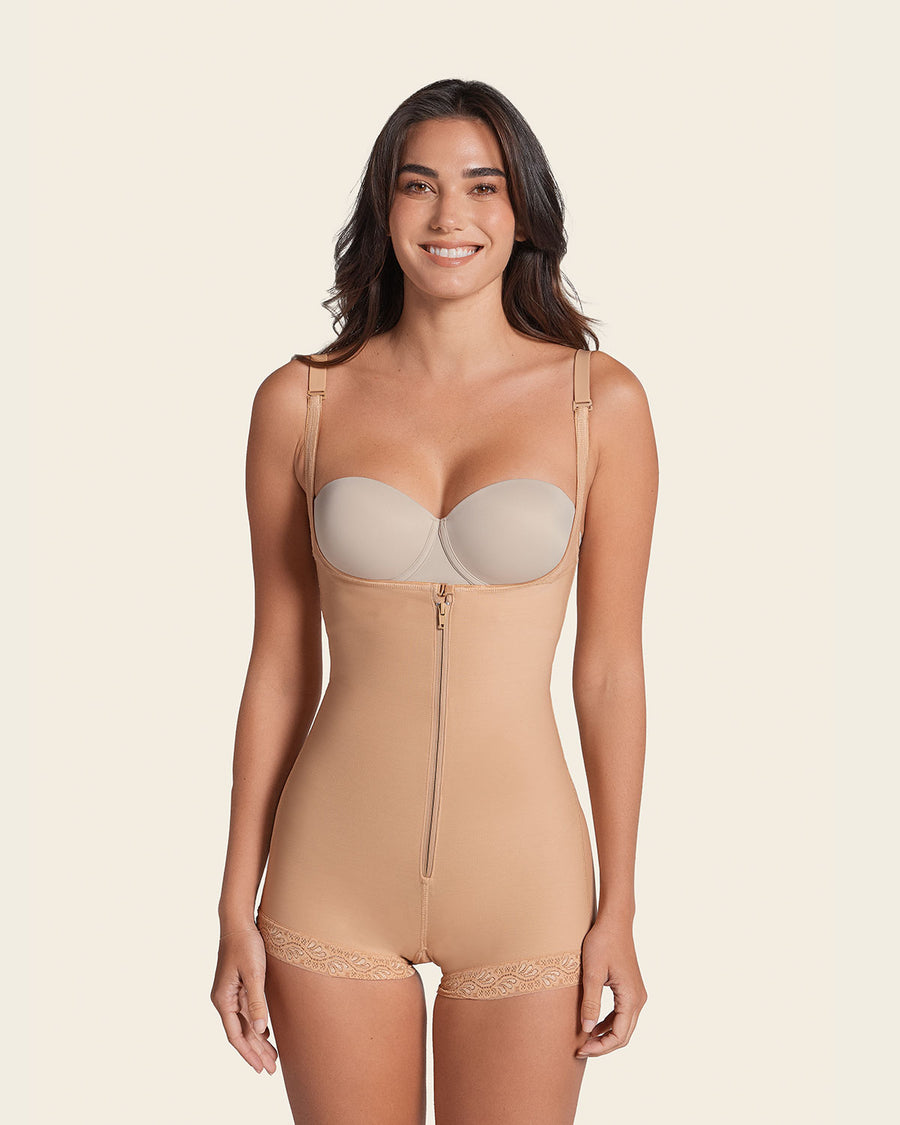 Boyshort Bottom Body Shaper with Extra-Firm Compression Natural Tan |Leonisa