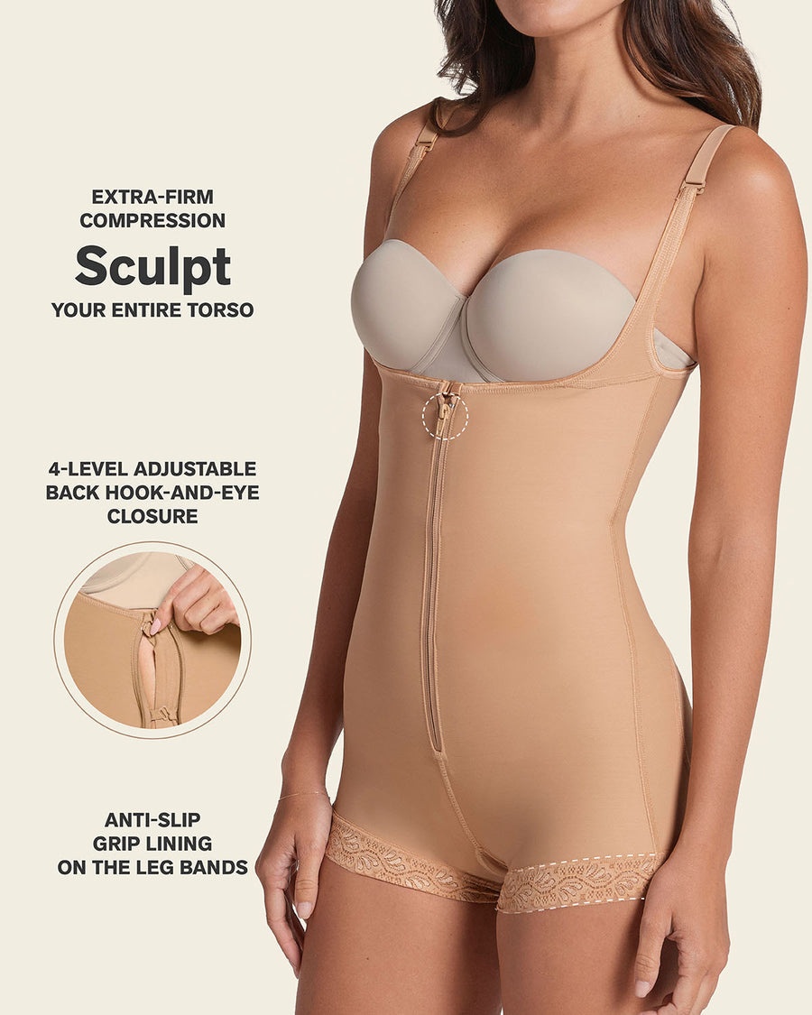 Boyshort Bottom Body Shaper with Extra-Firm Compression Natural Tan |Leonisa