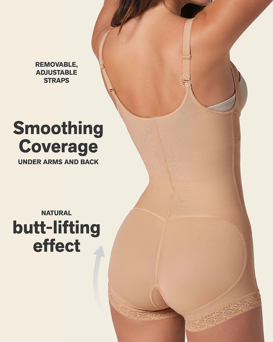 Boyshort Bottom Body Shaper with Extra-Firm Compression Natural Tan |Leonisa