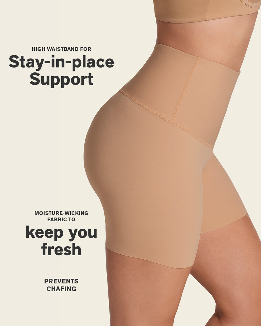 Moderate High-Waisted Shaper Short Golden Beige |Leonisa
