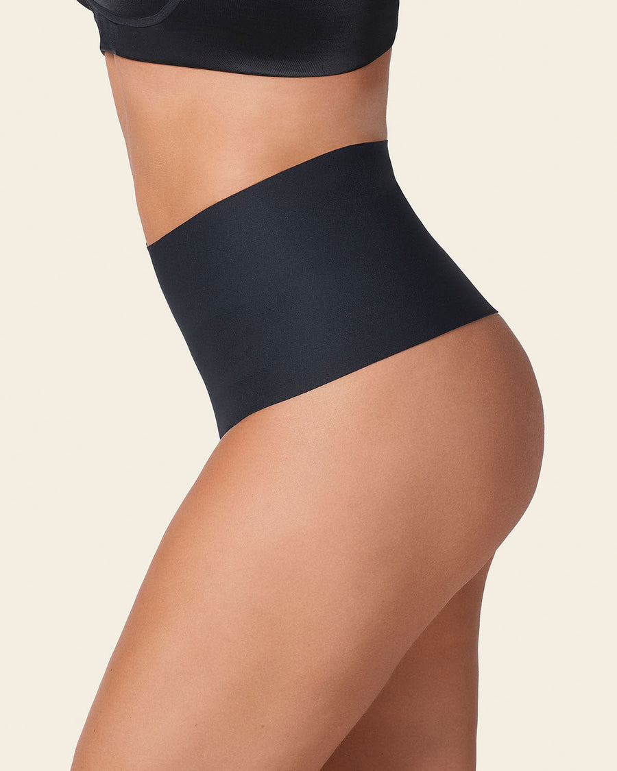 High-Tech High-Waisted Sculpting Thong Black |Leonisa