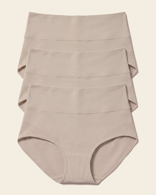 3-Pack High-Waisted Classic Sculpting Briefs Nude |Leonisa