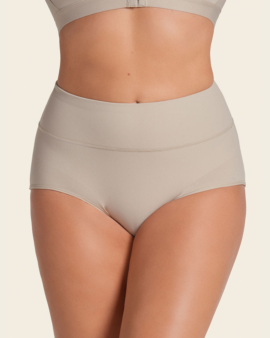 3-Pack High-Waisted Classic Sculpting Briefs Nude |Leonisa