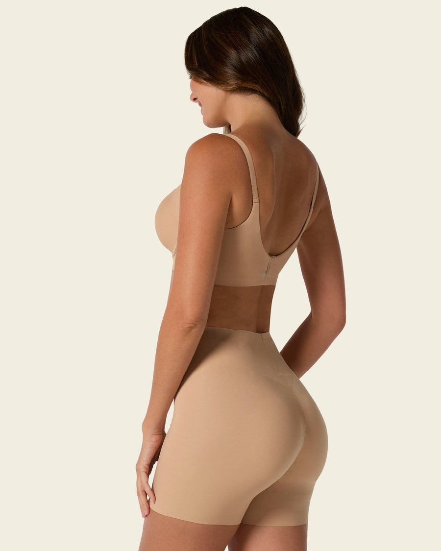 Undetectable Padded Butt Lifter Shaper Short Golden Beige |Leonisa