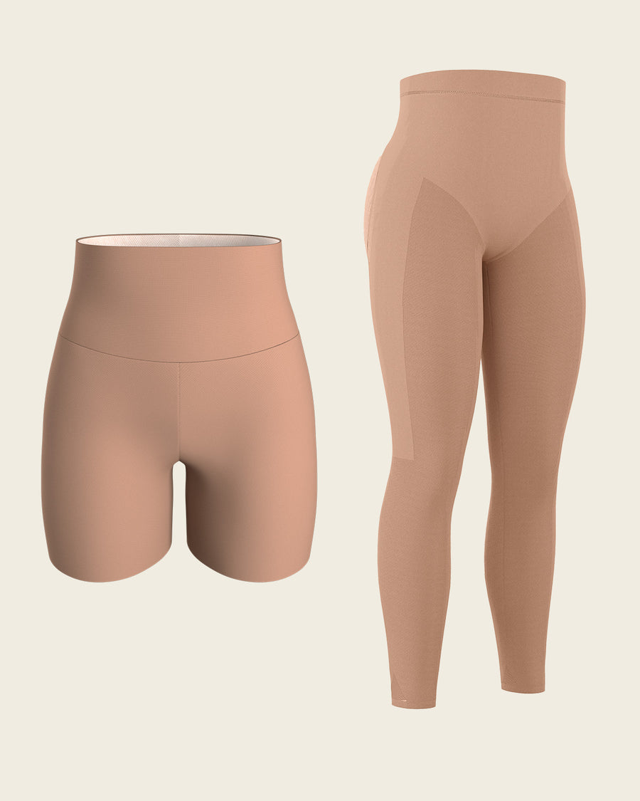 PowerStay Short + SmartShape Capri in Brown  |Leonisa
