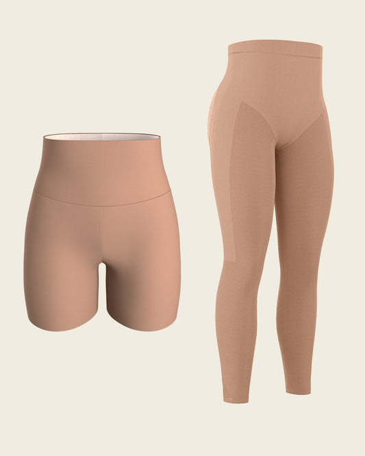 PowerStay Short + SmartShape Capri in Brown  |Leonisa
