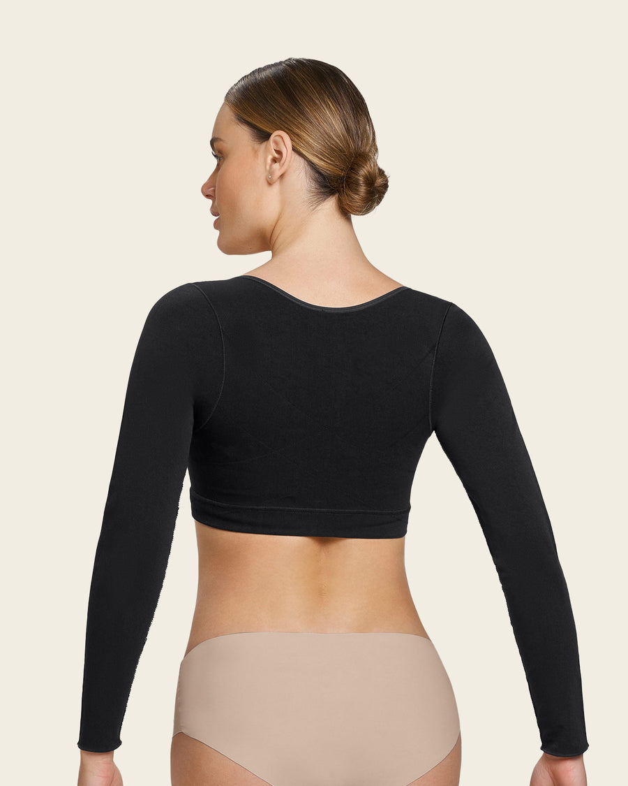 Post-Surgical Long Sleeve Arm Shaper Vest Black |Leonisa
