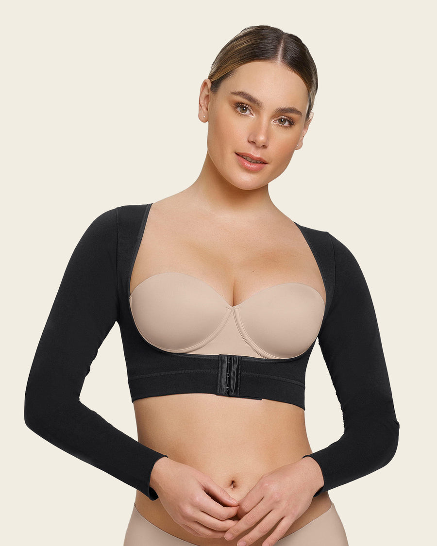 Post-Surgical Long Sleeve Arm Shaper Vest Black |Leonisa