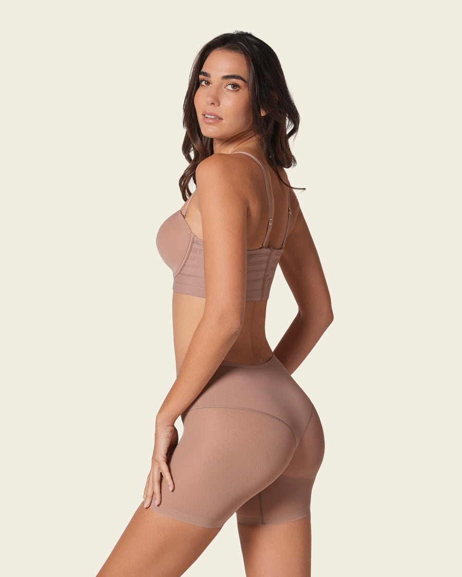 Sheer Shaper Panty Short Brown |Leonisa