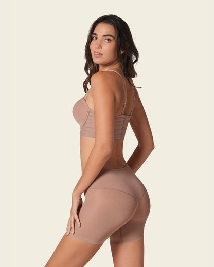 Sheer Shaper Panty Short Brown |Leonisa