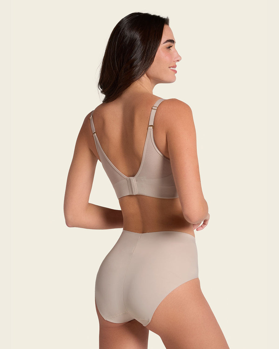 Simply Seamless Mid-Rise Shaping Brief Nude |Leonisa