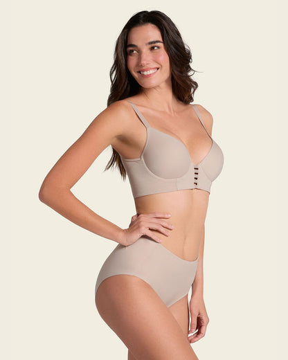 Simply Seamless Mid-Rise Shaping Brief Nude |Leonisa