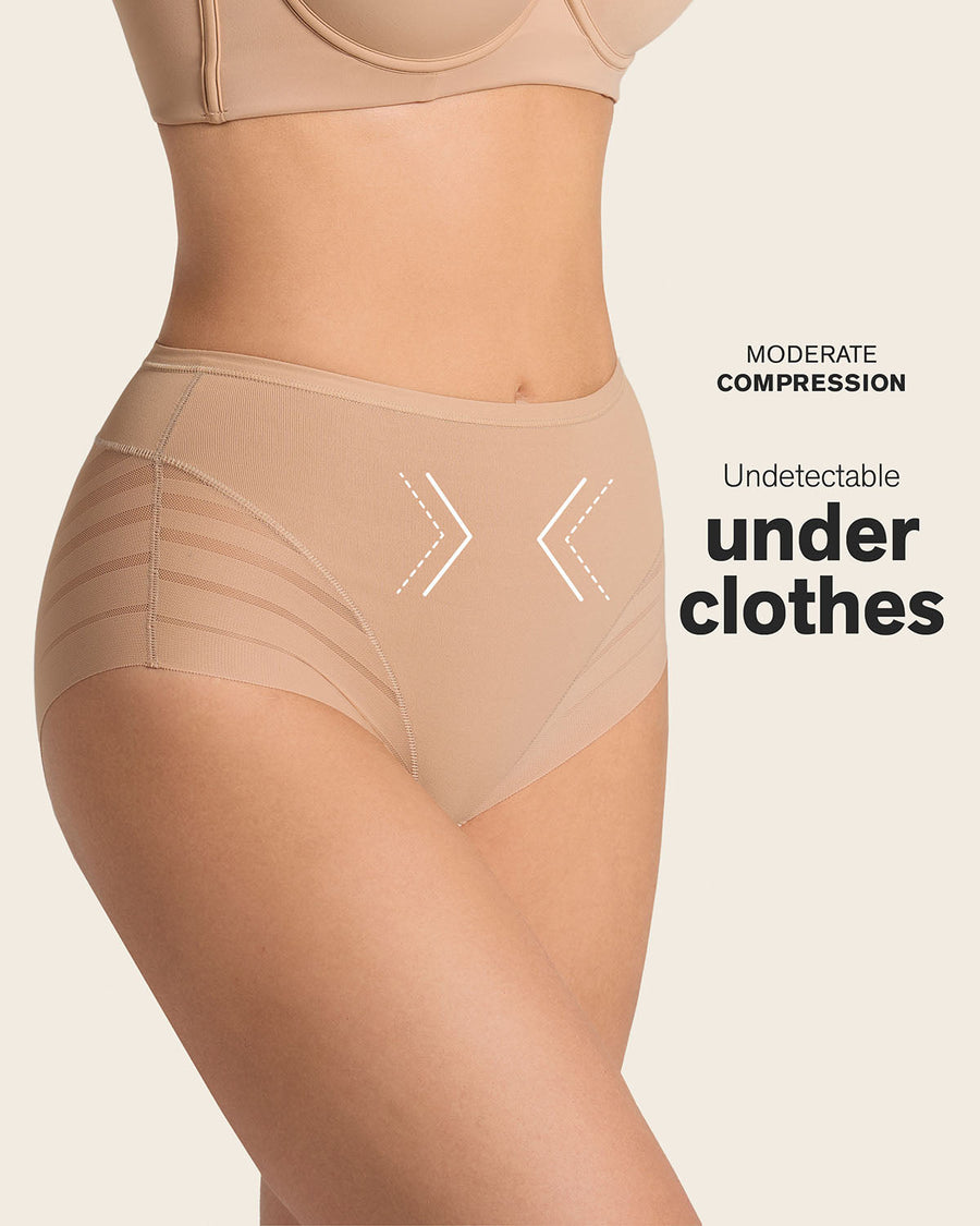 3-Pack Lace Classic Shaper Panties Golden Beige |Leonisa