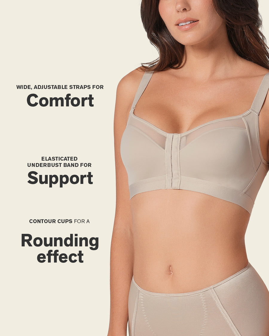 Lightly Lined Wireless Posture Corrector Bra Nude |Leonisa