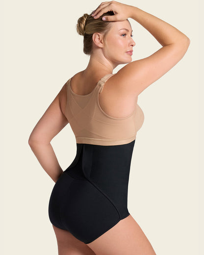 Post-Surgical Velcro Closure Firm Compression Panty Black |Leonisa