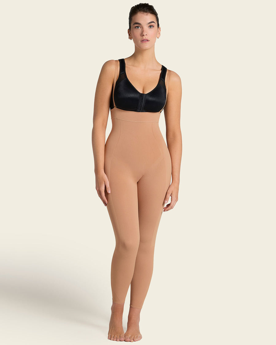 Post-Surgical Ankle Length Bodysuit Soft Natural |Leonisa