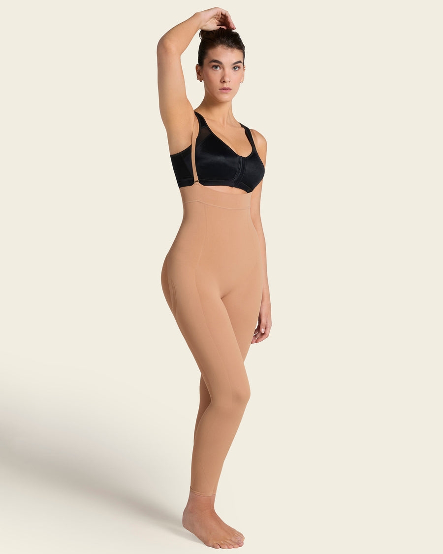Post-Surgical Ankle Length Bodysuit Soft Natural |Leonisa