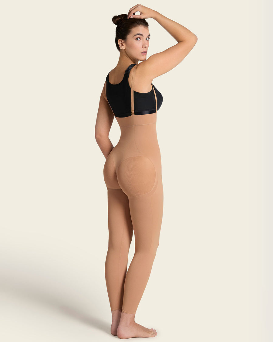 Post-Surgical Ankle Length Bodysuit Soft Natural |Leonisa