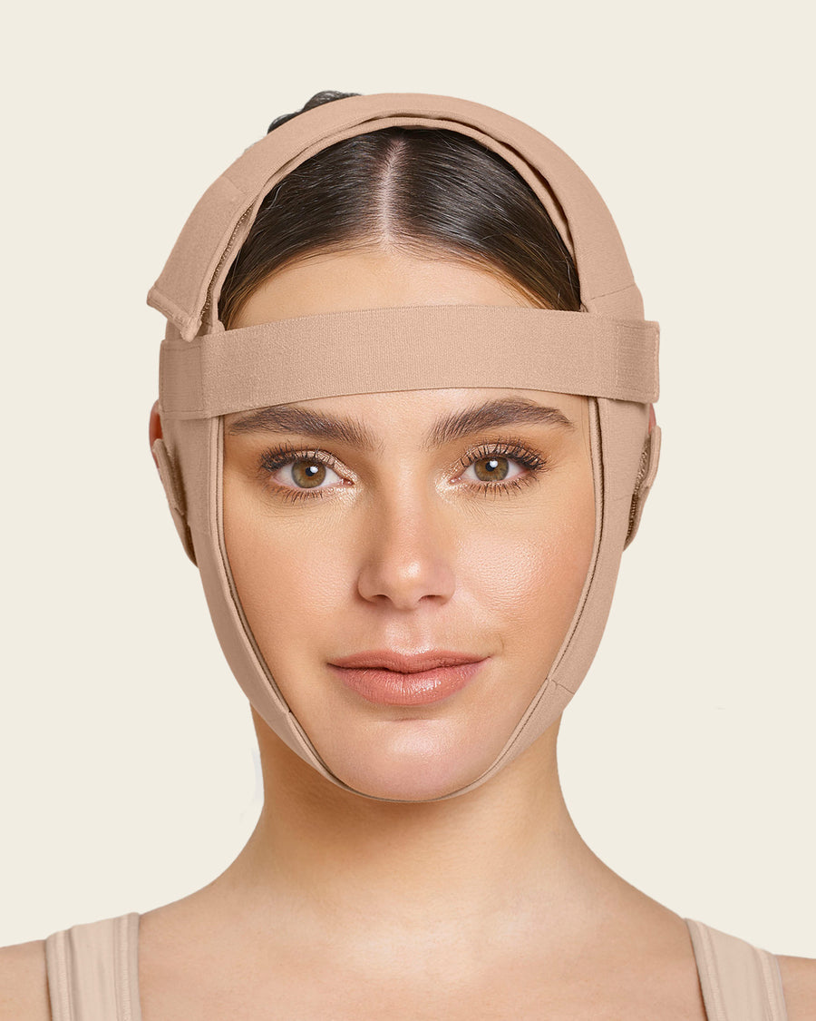 Post-Surgical Facial Compression Wrap Soft Natural |Leonisa