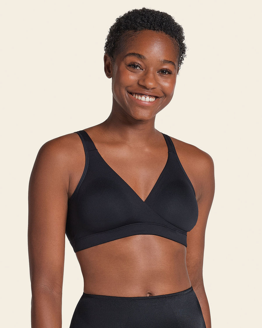 Multipurpose Pullover Seamless Sleep Bra Daily Or Maternity Black |Leonisa