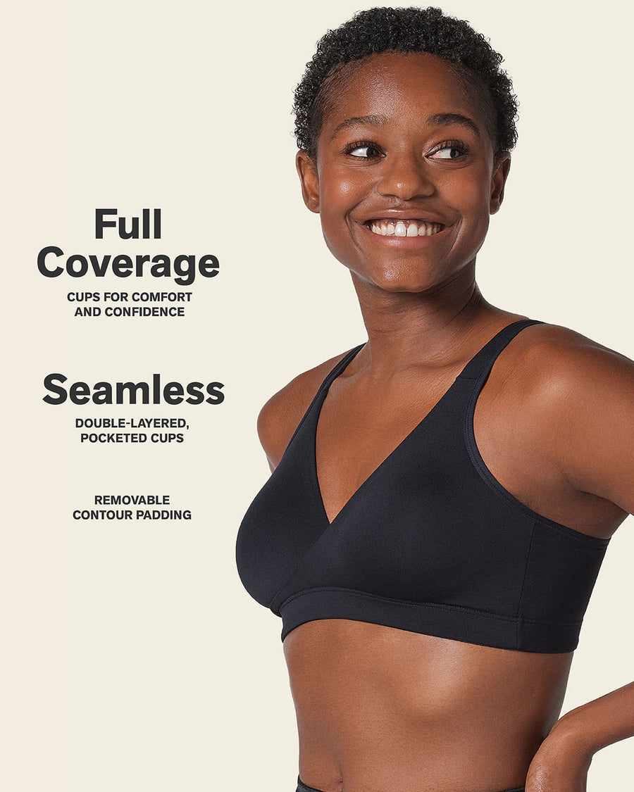 Multipurpose Pullover Seamless Sleep Bra Daily Or Maternity Black |Leonisa