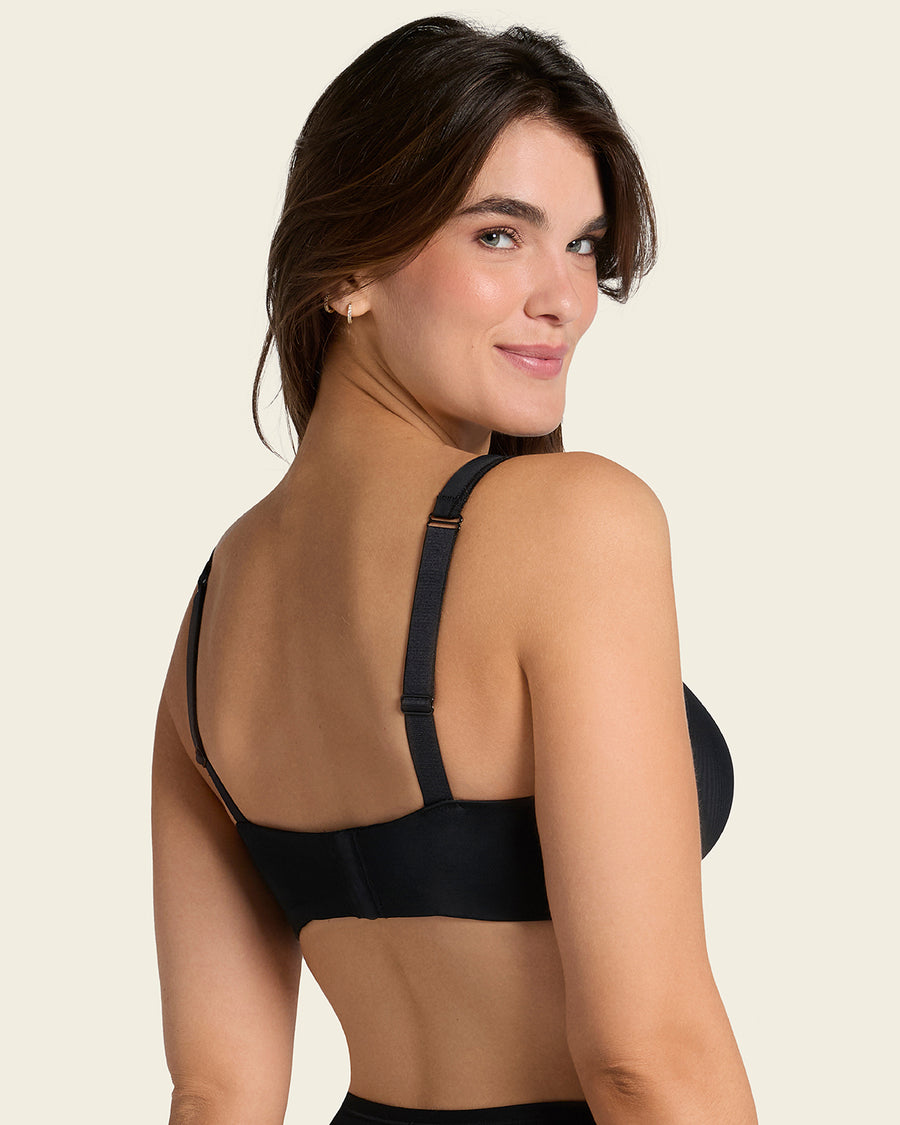 Mesh Front Contouring Bra Black |Leonisa