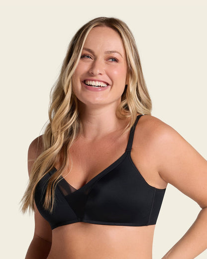 Wireless Push Up Bra Black |Leonisa