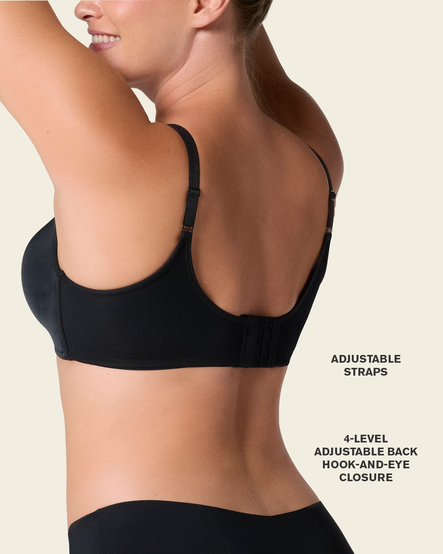 Wireless Push Up Bra Black |Leonisa