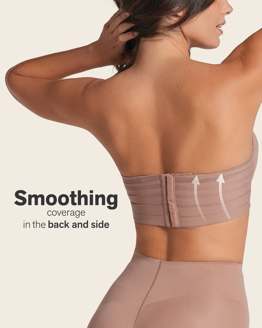 Strapless Bra with Underwire Brown |Leonisa