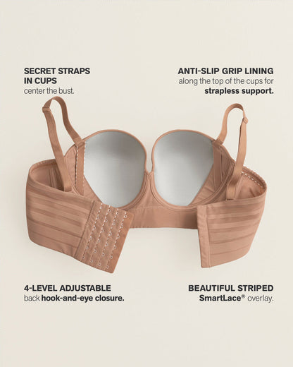 Strapless Bra with Underwire Brown |Leonisa