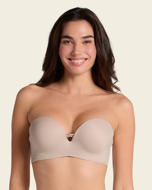 Triple Push-Up Strapless Bra Nude |Leonisa