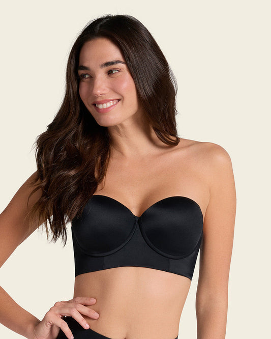 2-Pack Bras 360: Strapless Longline Contouring Bras Black |Leonisa