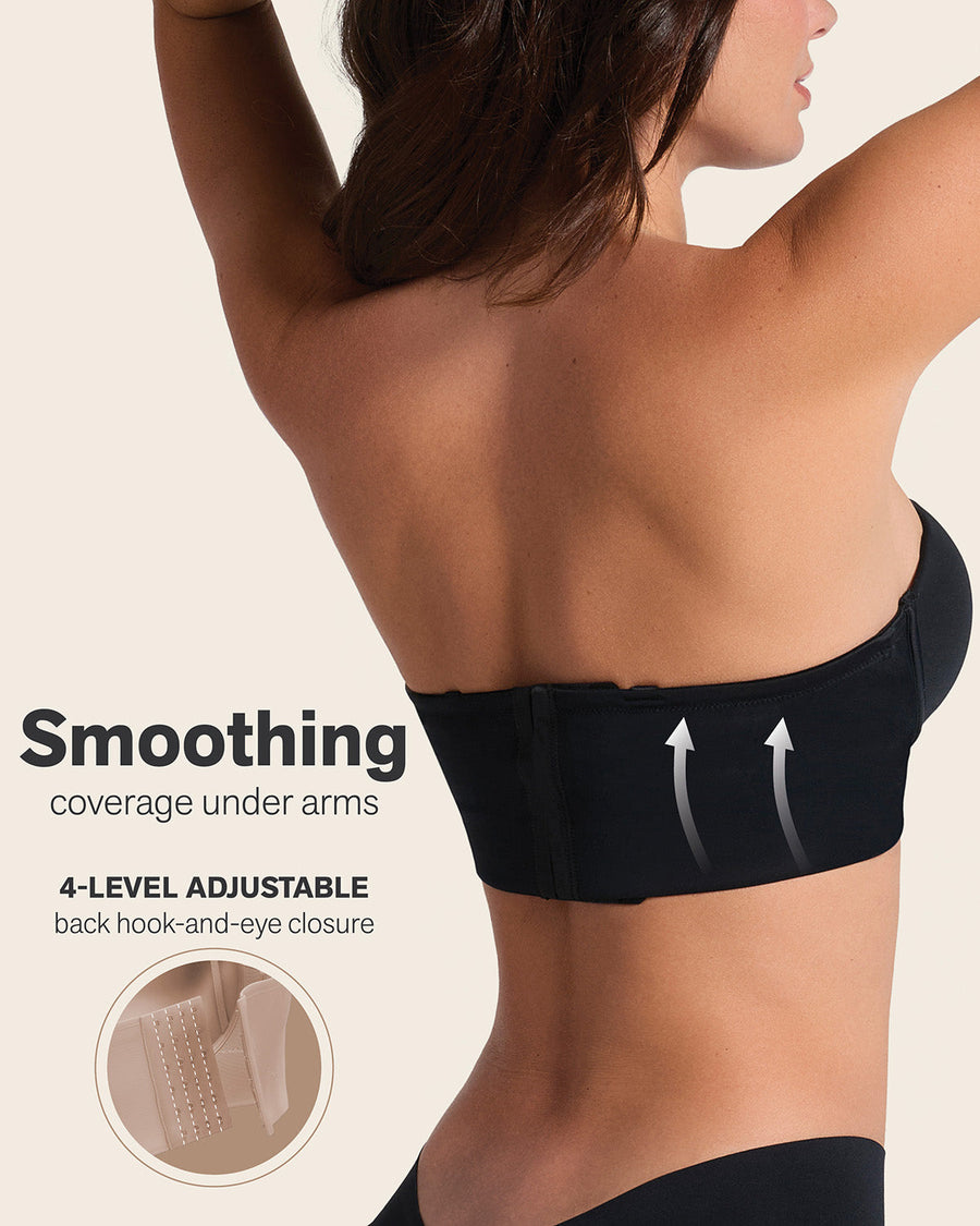 2-Pack Bras 360: Strapless Longline Contouring Bras Black |Leonisa