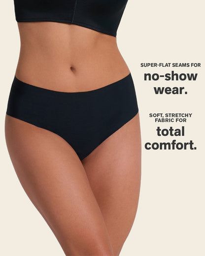 Totally Seamless Mid-Rise Microfiber Cheeky Panty Black |Leonisa