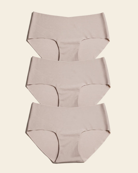 3-Pack No Ride-Up Seamless Hiphugger Panties Nude |Leonisa