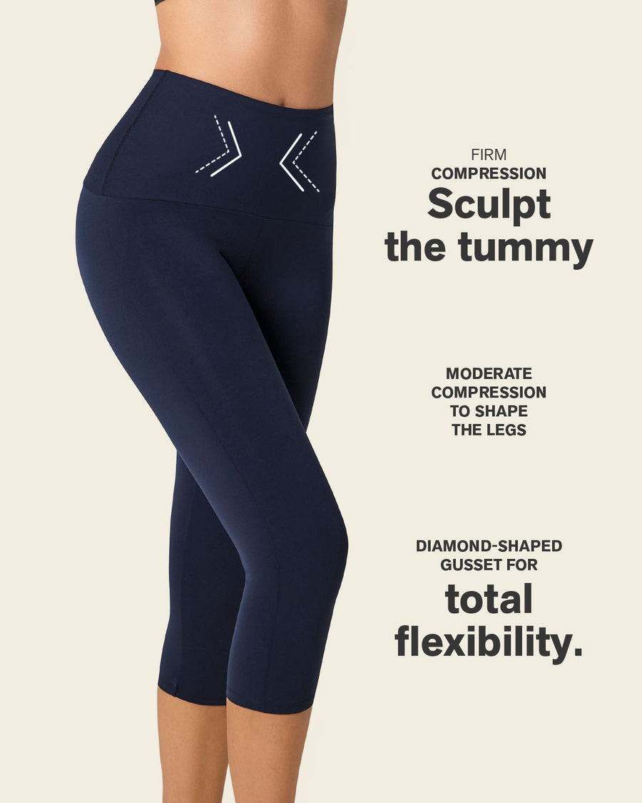 17" Active Sculpting Capri Dark Blue |Leonisa