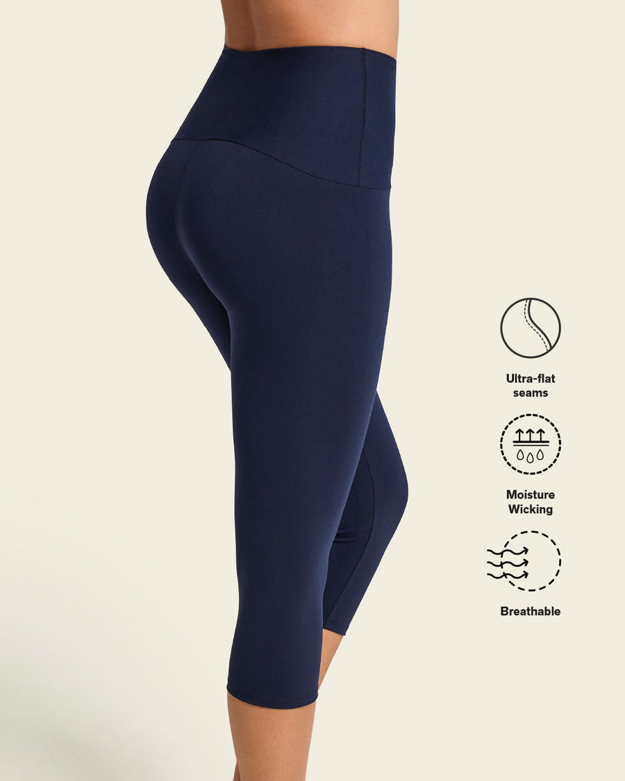 17" Active Sculpting Capri Dark Blue |Leonisa