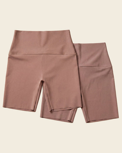 2-Pack Stay-In-Place Seamless Shapewear Shorts Brown |Leonisa