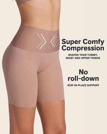 2-Pack Stay-In-Place Seamless Shapewear Shorts Brown |Leonisa