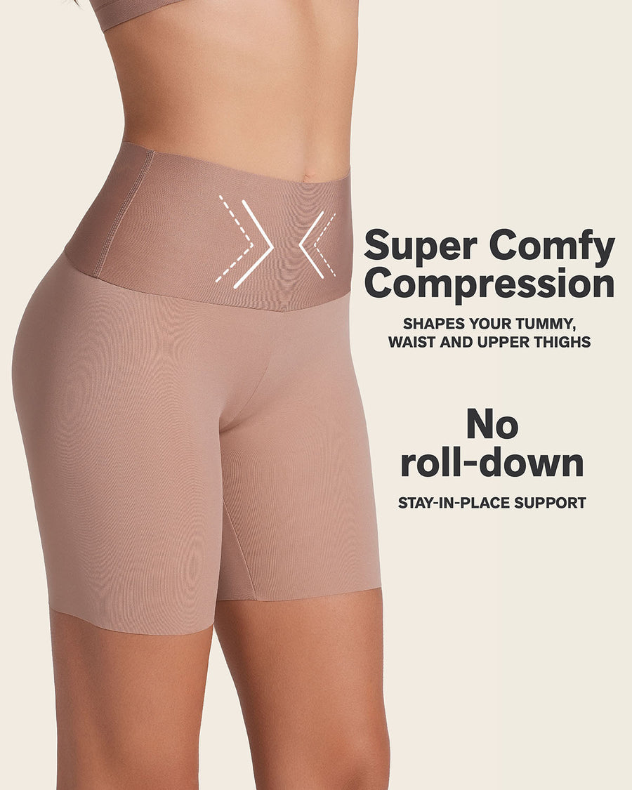 PowerStay Short & Stripe Undetectable Panty Bundle in Nude  |Leonisa